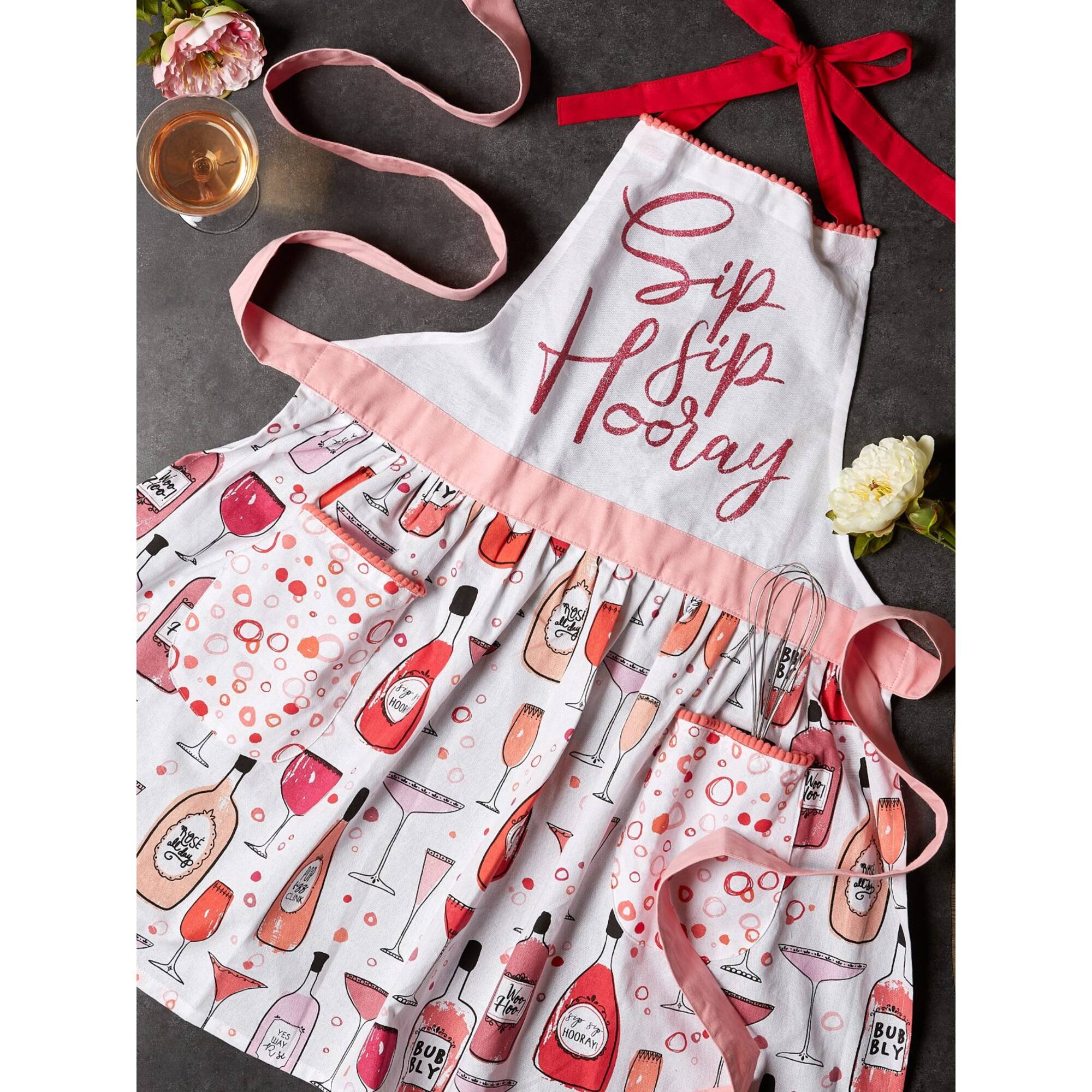 DII® Pop Fizz Home Collection Sip Sip Hooray Apron